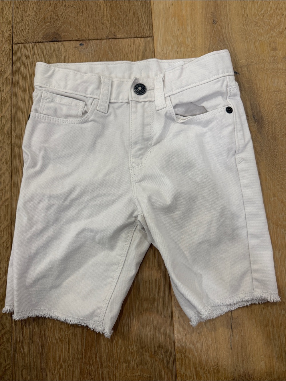 Old Navy White Denim Frayed Hem Kids Shorts